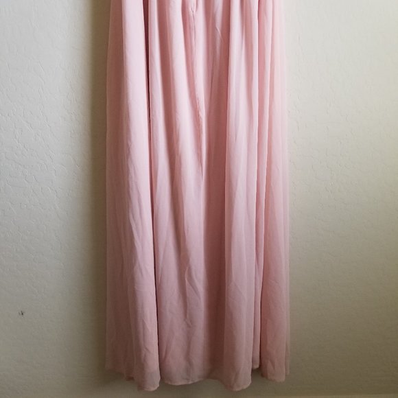 Lulu's The Greatest Blush Pink Lace Maxi Dress M - Picture 6 of 9